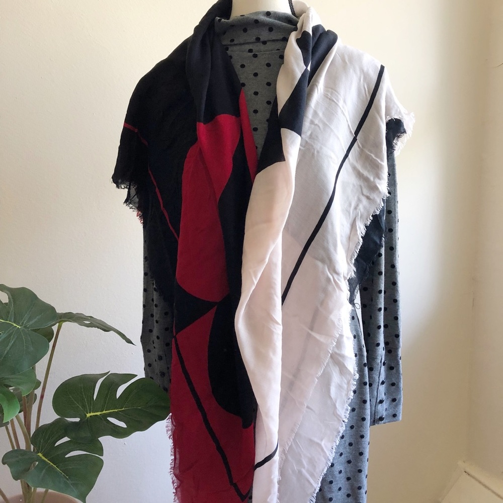 Karl Lagerfeld paris heart  printed scarf